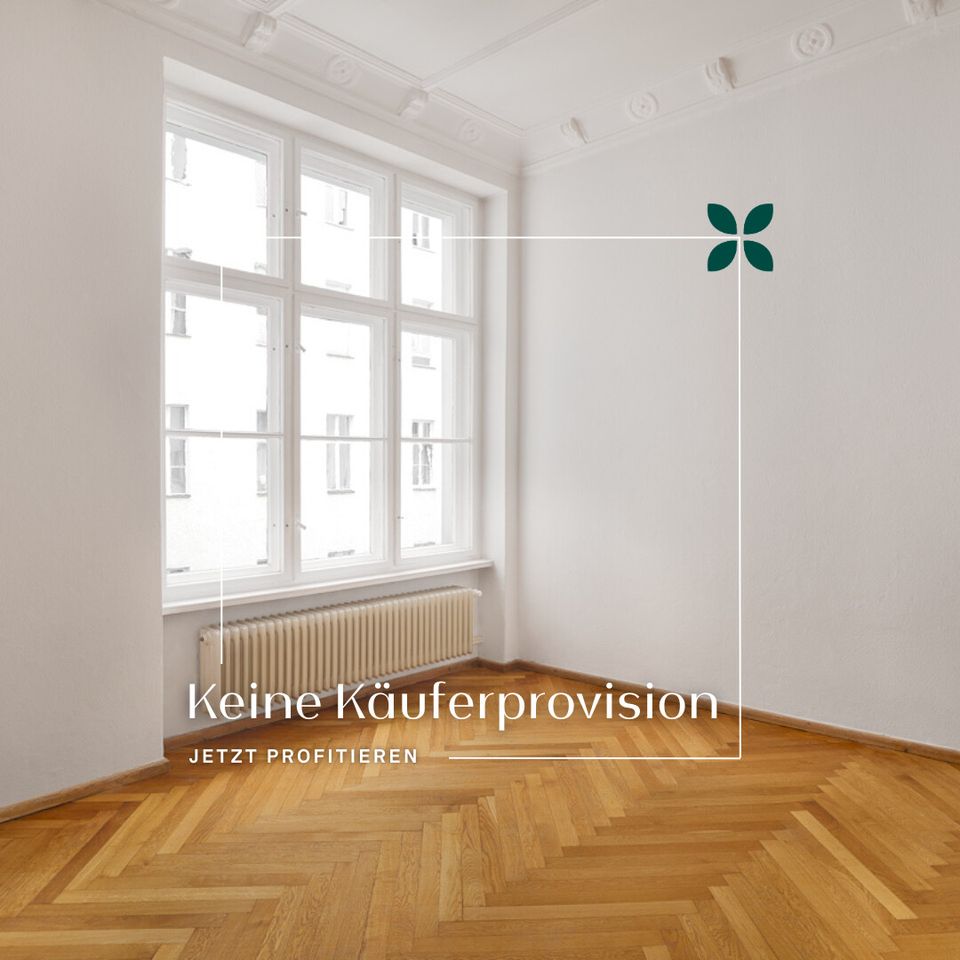 ** Exklusive 4-Zimmer-Altbauwohnung mit Dielenboden, Stuck und Balkon ** Ohne Käuferprovision