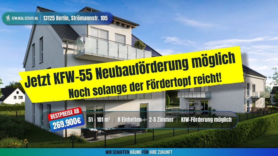 ++BESTPREIS mit KfW55-Darlehen++ NEUBAU 2 ZKB MIET-/ENERGIESPAREND mit 5% AfA