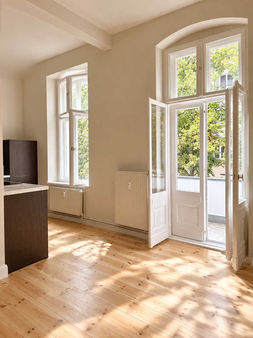 Kernsaniertes 47qm Altbauapartment mit Balkon an der Grenze Prenzlauer Berg/Pankow