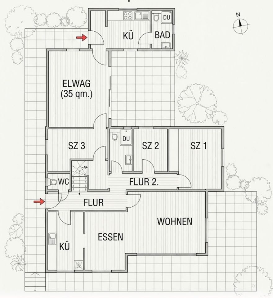 Freistehender Bungalow auf 785 m² Grundstück – mit Einliegerwohng