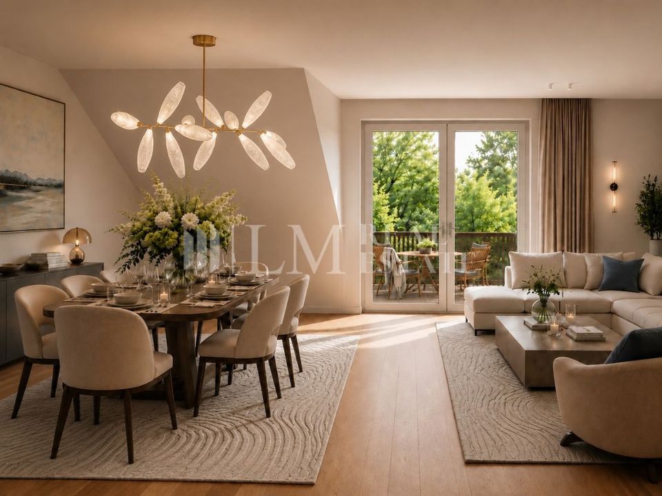 OBERGESCHOSSWOHNUNG MIT BALKONTERASSE + BLICK INS GRÜNE