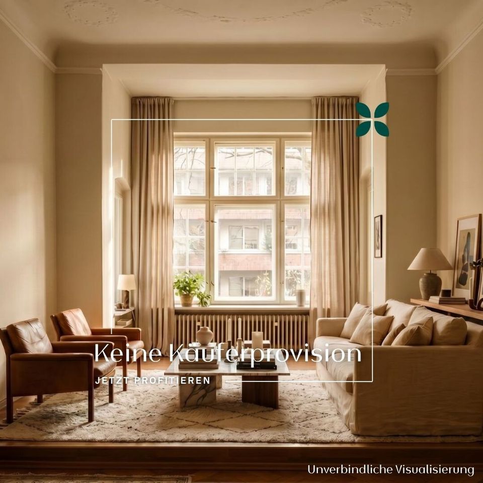 Charmante Gründerzeitwohnung 3 Zimmer, Stuck, Flügeltüren & 2 Balkone – Rheingauviertel Wilmersdorf