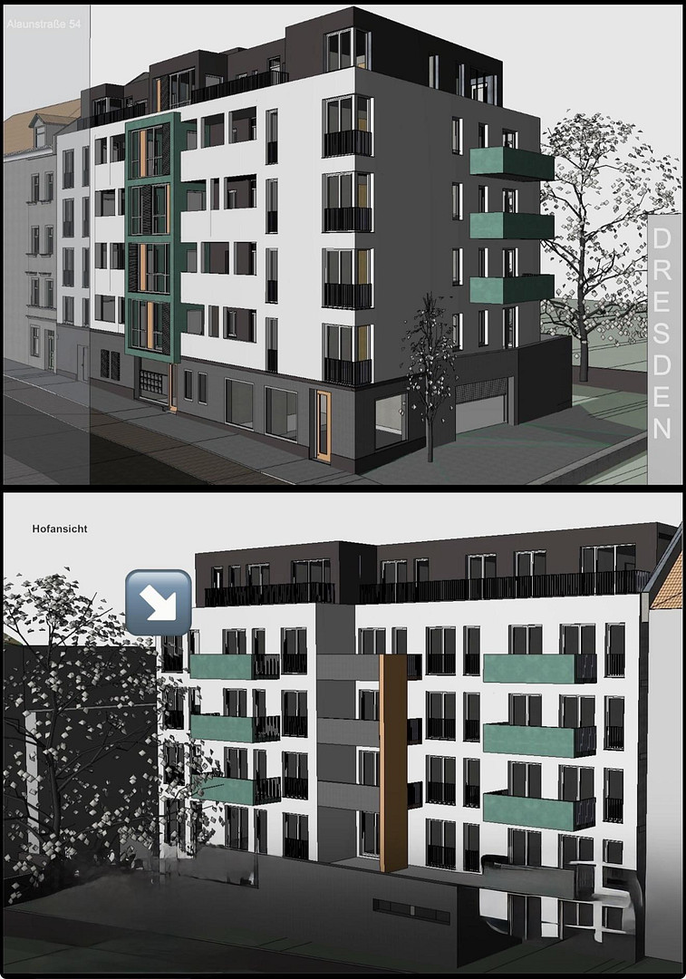 Wohnen mit Stil und Tiefgarage: 3-Zimmer-Wohnung mit Balkon in Dresdner Neustadt