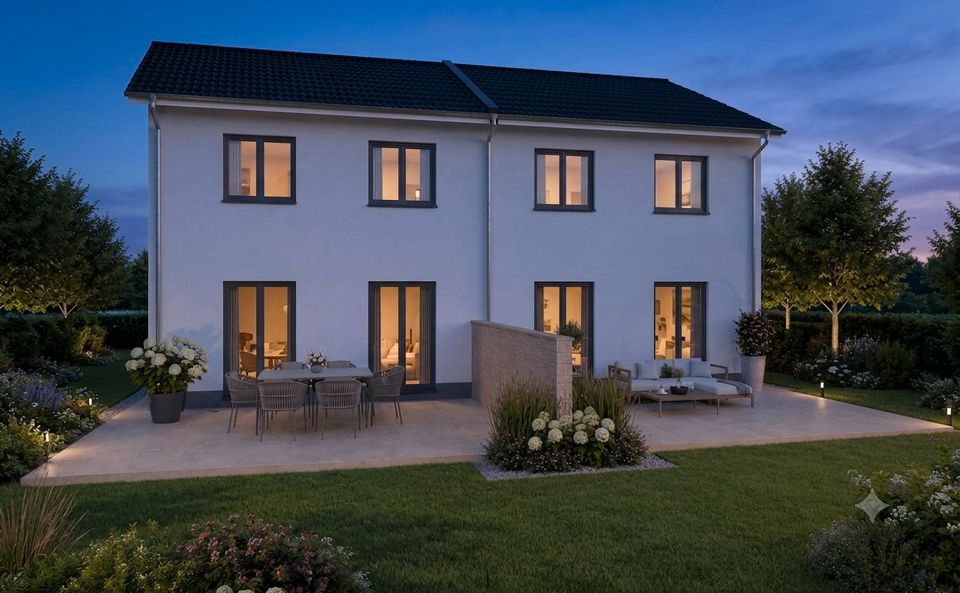 Doppelhaushälfte in Borsdorf - Effizienzhaus 55