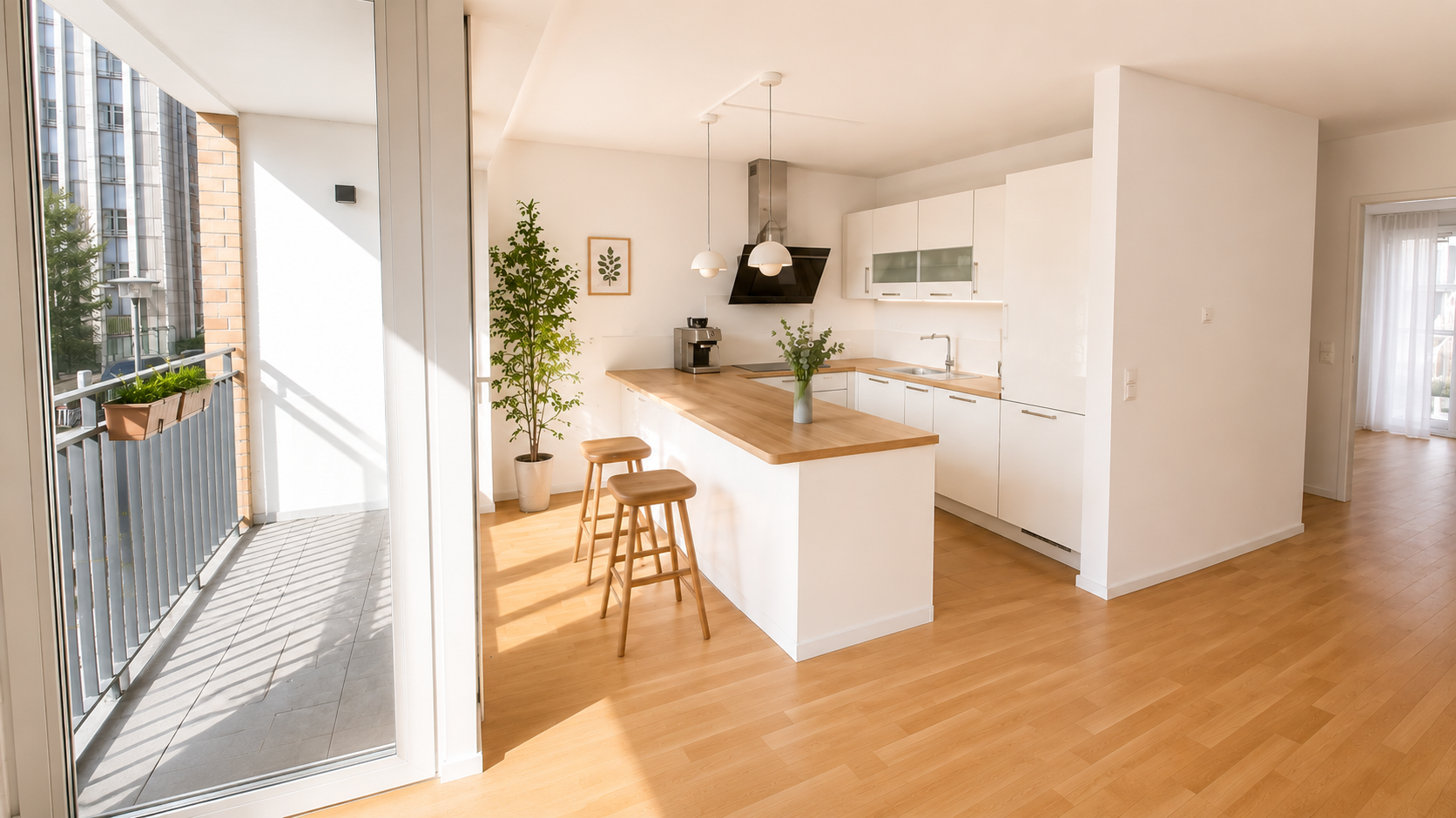 Helle 97m² Neubauwohnung (2019) in Lichtenberg: 3 Zi., 2 Balkone, Aufzug, provisions- & bezugsfrei