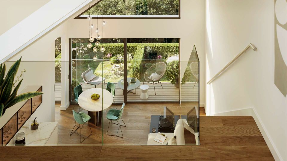 Wunderschöne Galerie-Wohnung mit 3 Zimmern plus Galerie, Balkon und eigenem Gartenanteil (WE 6)