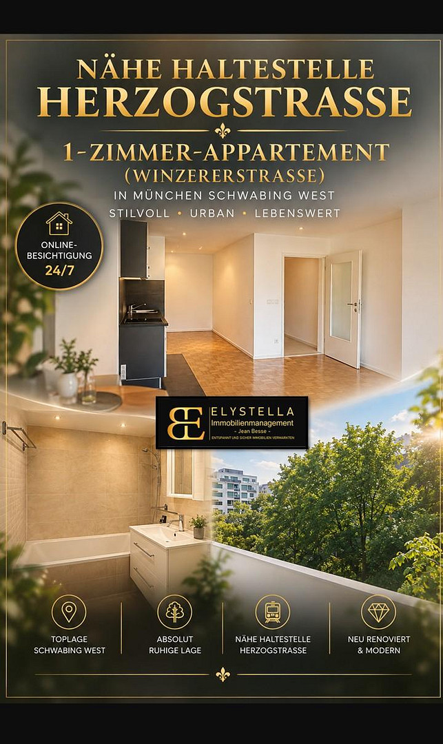 Winzererstraße - Sonniges Appartement in  München Schwabing West