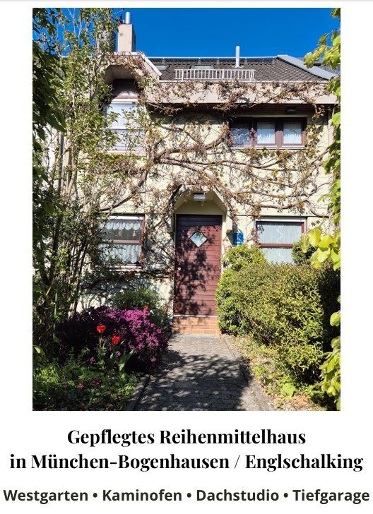 Gepflegtes Reihenmittelhaus in München-Bogenhausen/Englschalking