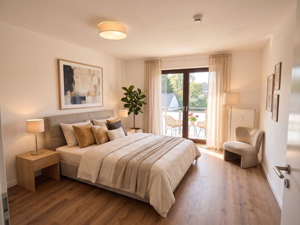 PROVISIONSFREI | Erstbezug nach Renovierung: Lichtdurchflutete 2-Zimmer-Wohnung mit 2 Balkonen & Garage