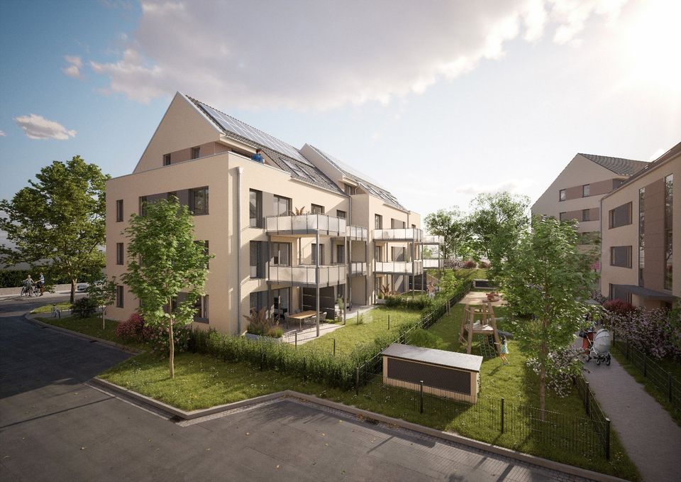 Neubauprojekt Gründlacher Gärten in Nürnberg: Nachhaltig wohnen & investieren (KfW 40 & QNG Plus)